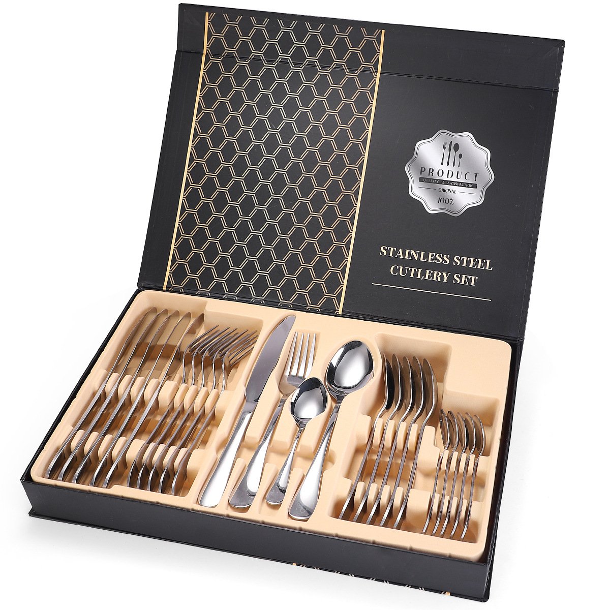 24Pcs/set Stainless Steel Tableware