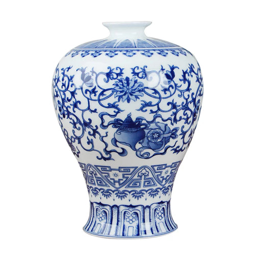 Blue and White Ceramic Vase