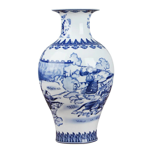 Blue and White Ceramic Vase