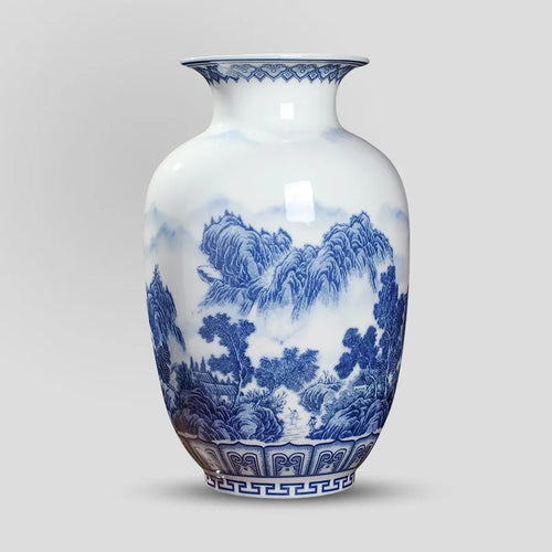 Blue and White Ceramic Vase