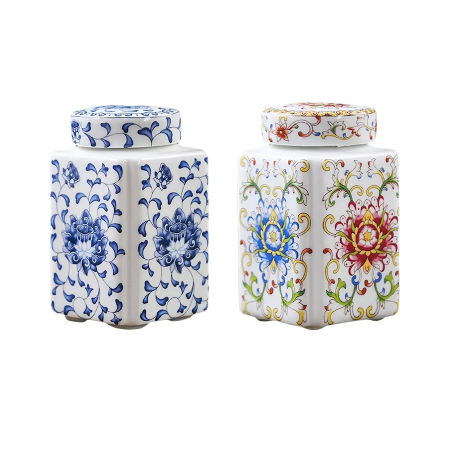 Ceramic Ginger Jar Decorative Flower Vase