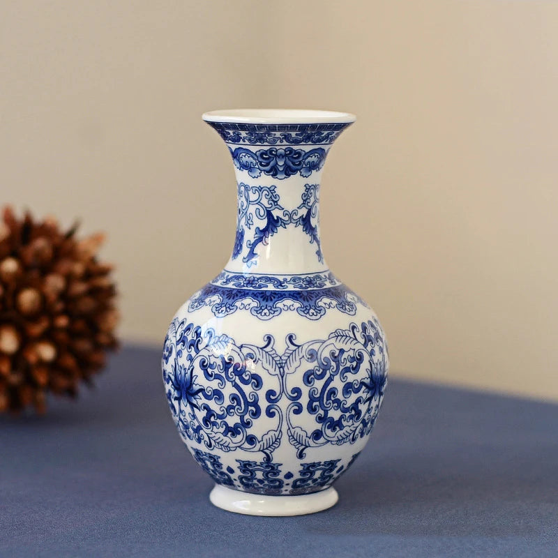 Ceramics Flower Vase Decoration Home Blue And White Vase