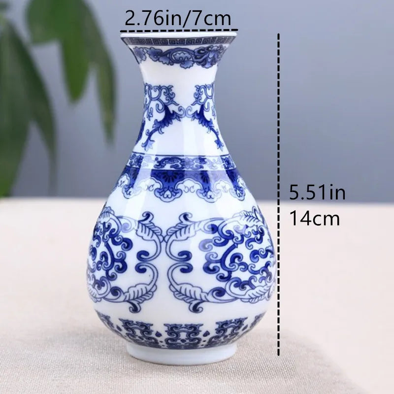 Ceramics Flower Vase Decoration Home Blue And White Vase