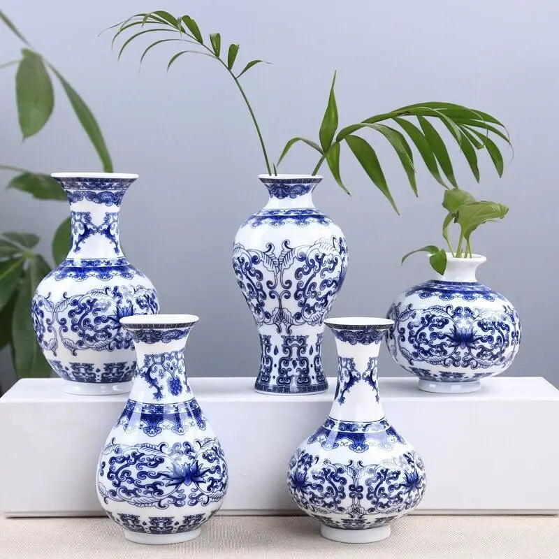 Ceramics Flower Vase Decoration Home Blue And White Vase