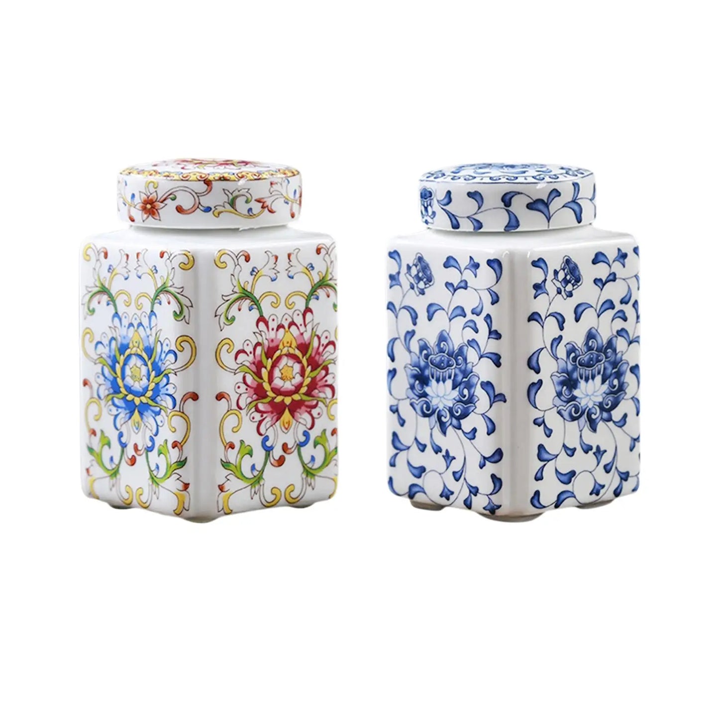 Ceramic Ginger Jar Decorative Flower Vase